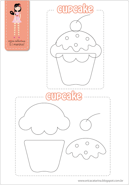 Como fazer cupcakes de feltro – Molde e Passo a passo – Inspire sua Festa