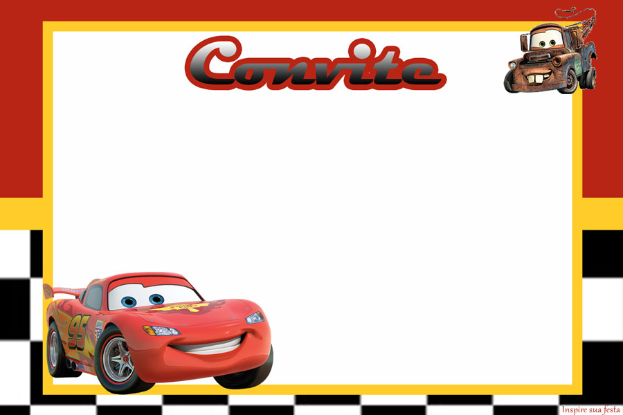 Carros Disney – Kit festa infantil grátis para imprimir