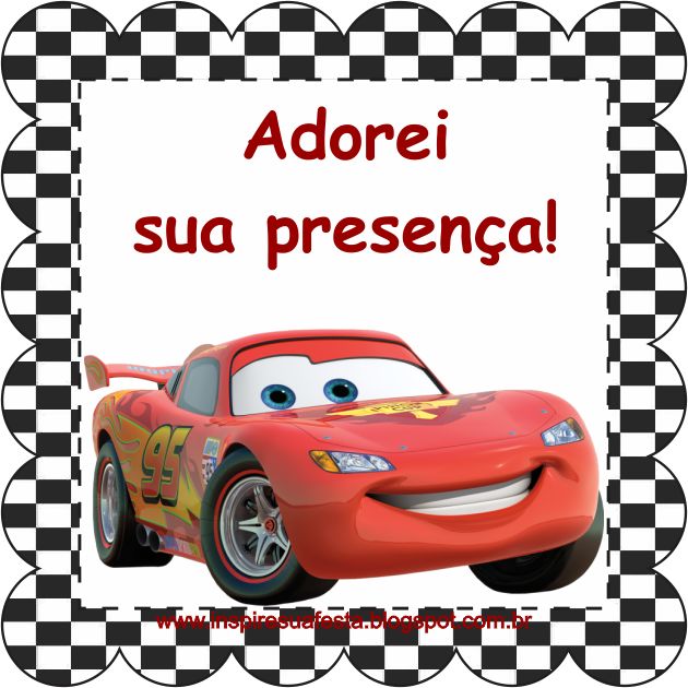 Topo de bolo Carros para editar e imprimir grátis - Festa Free