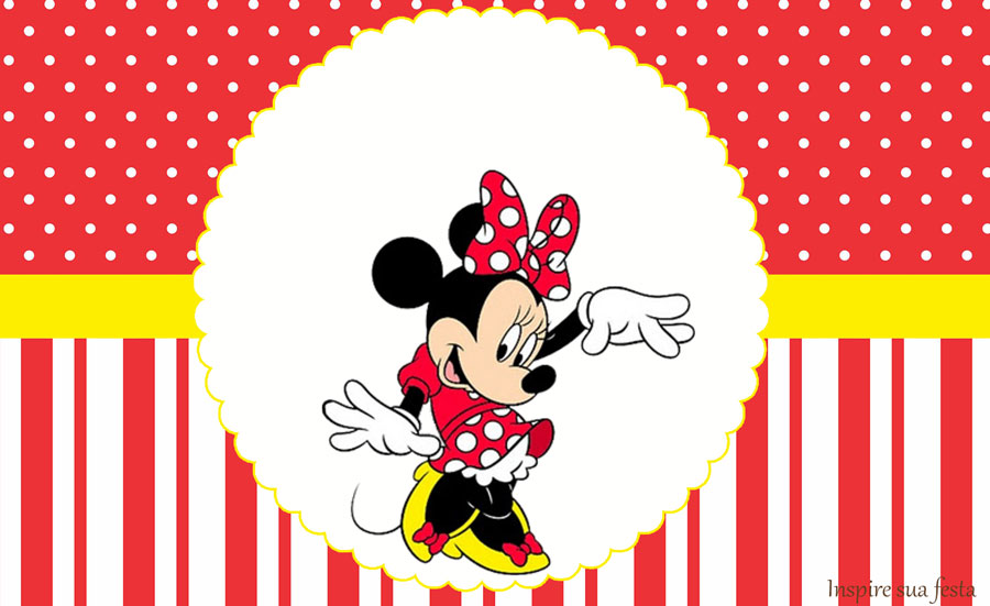 Minnie Vermelha – Kit festa infantil grátis para imprimir