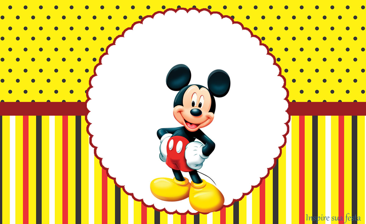 Mickey Mouse Kit festa infantil grátis para imprimir