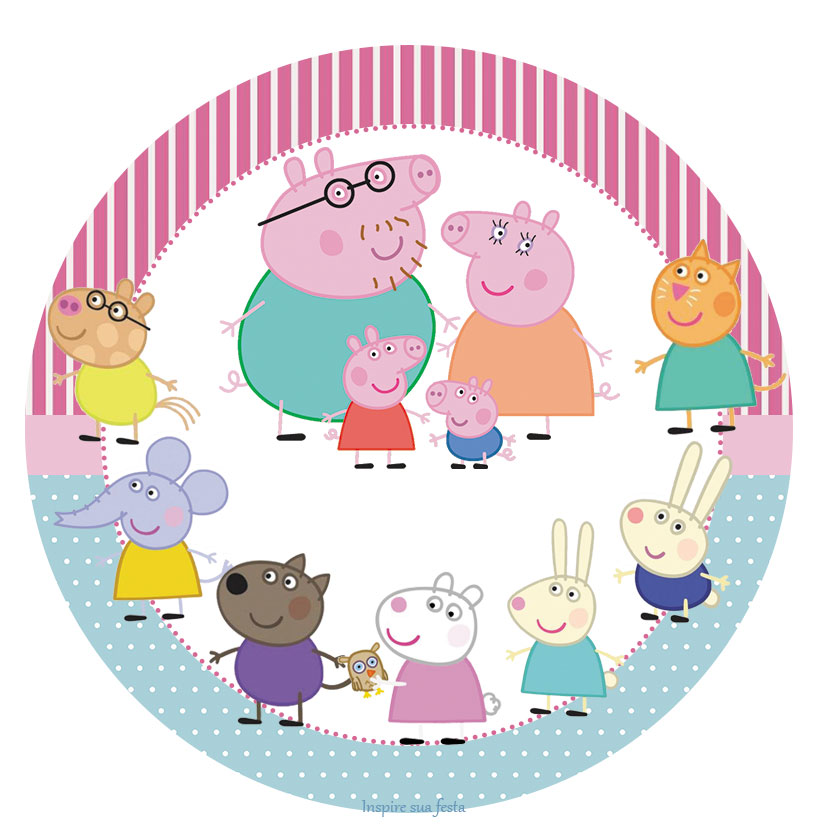 Tags Personalizadas do Kit Festa Peppa Pig Para Imprimir