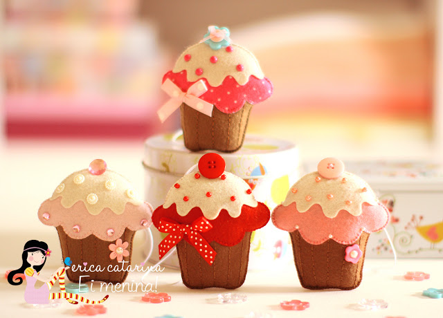 cupcakes de feltro