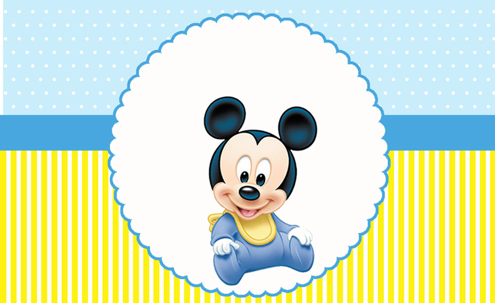 Mickey Baby – Kit festa infantil grátis para imprimir