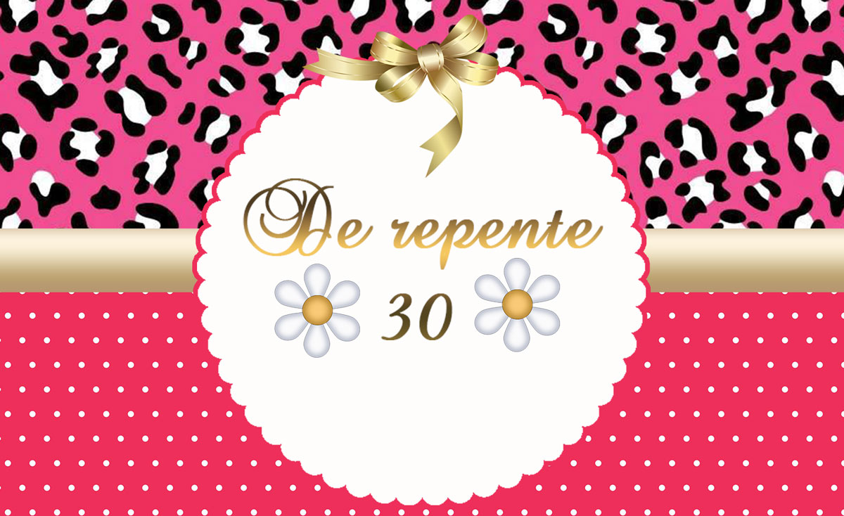 Topo De Bolo Decoração Aniversario De Repente 30 Rose