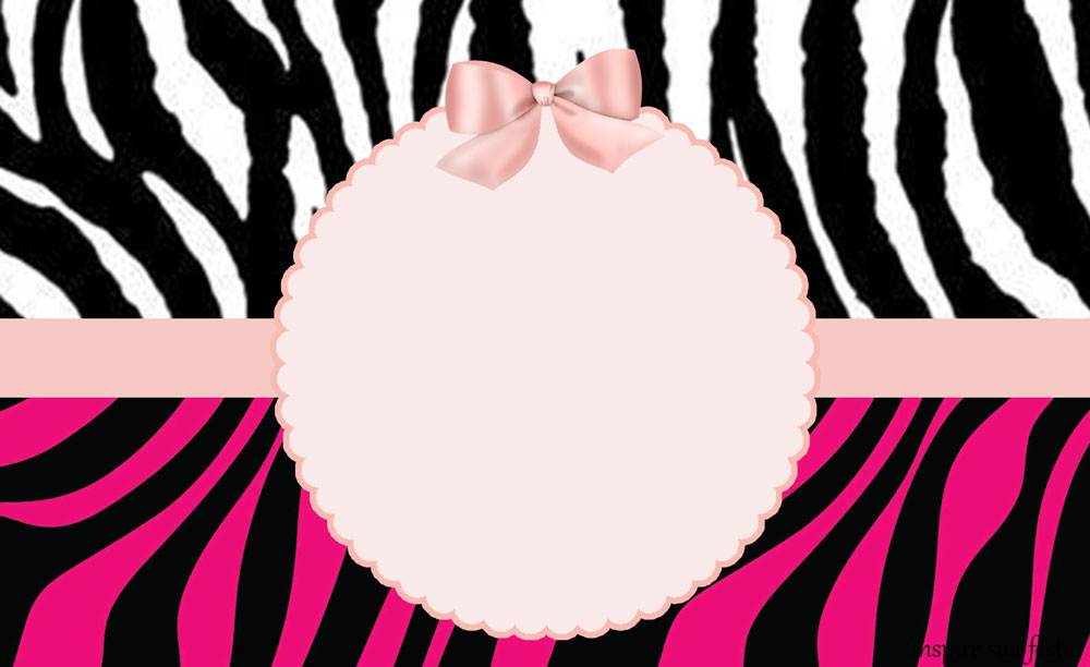 Zebra com rosa – Kit festa grátis para imprimir