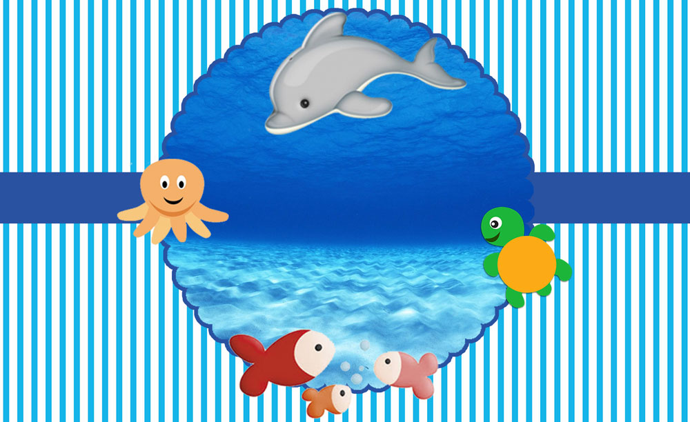 Fundo do mar – Kit festa infantil grátis para imprimir