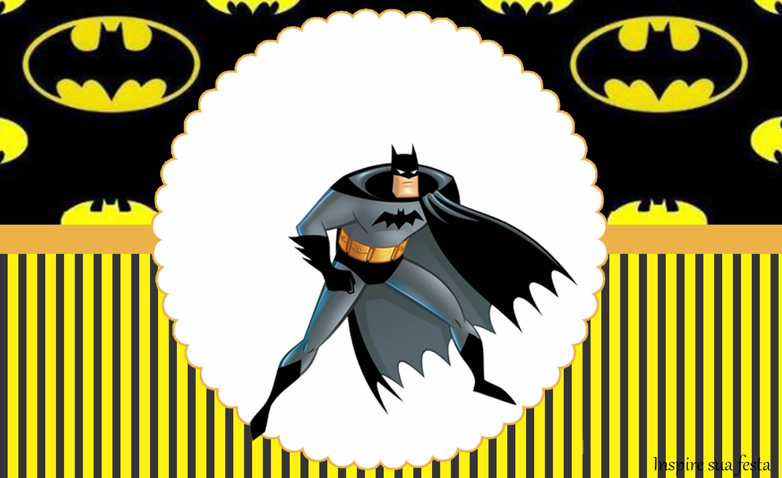 Batman – Kit festa grátis para imprimir