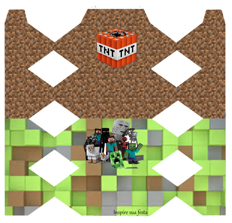 Topo de bolo Minecraft para imprimir  Festa de aniversário minecraft,  Decorações de festa minecraft, Festa infantil minecraft