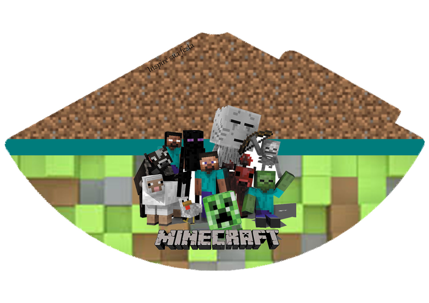 Bonecos 3D do Minecraft, quem quer - Fazendo a Nossa Festa