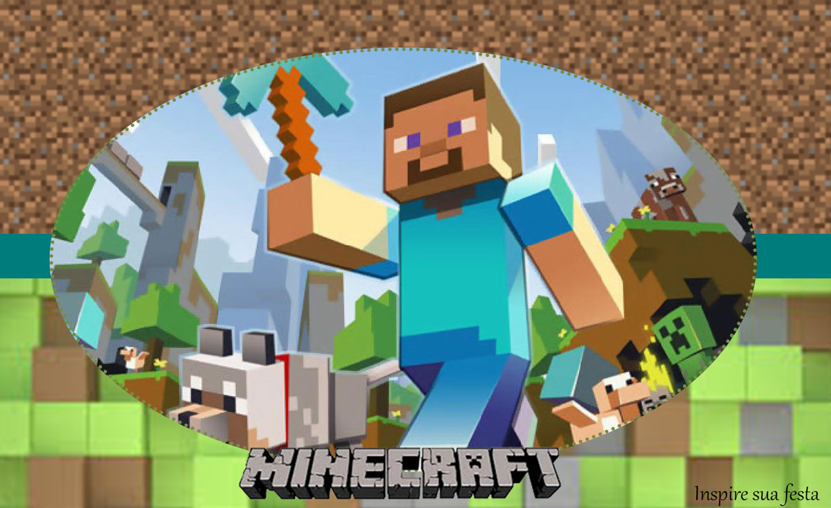 Minecraft - Kit digital gratuito - Inspire sua Festa ®  Adesivos minecraft,  Minecraft para imprimir, Minecraft