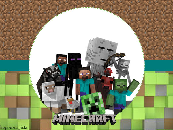 Personagens Minecraft para decoração de festas