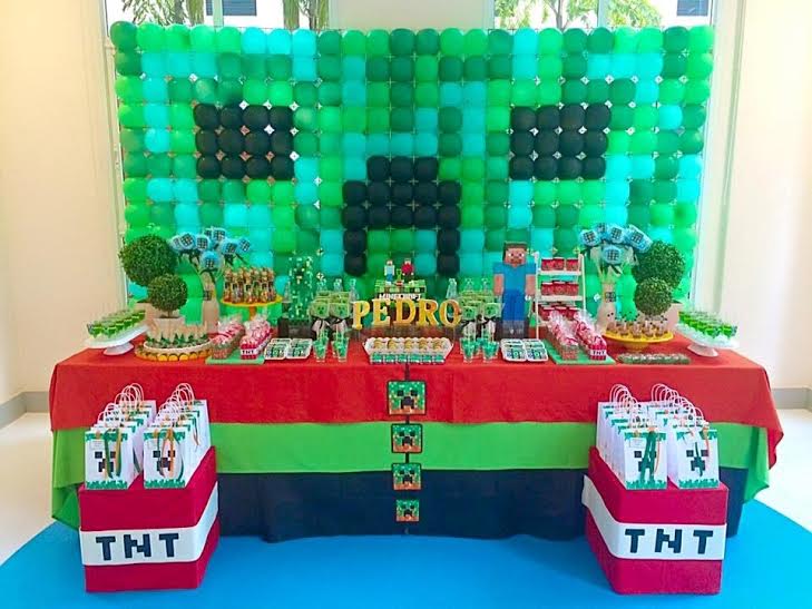 10 Ideias para Decoração de Festa Infantil Minecraft