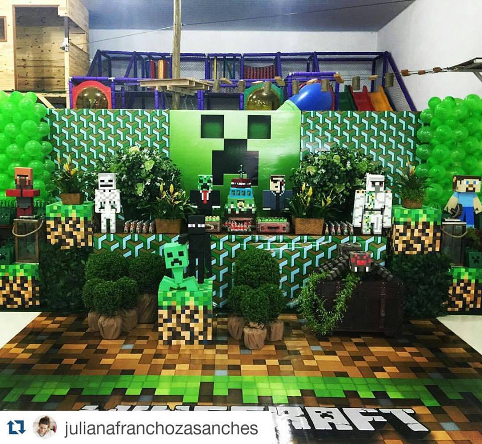 Pin em Decoração festa minecraft