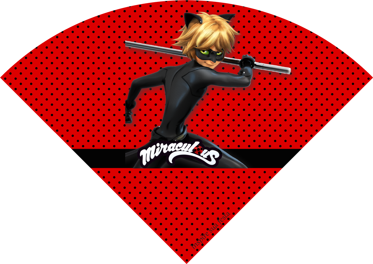 Topo de Bolo Cat Noir - Ladybug (Arquivo Digital)