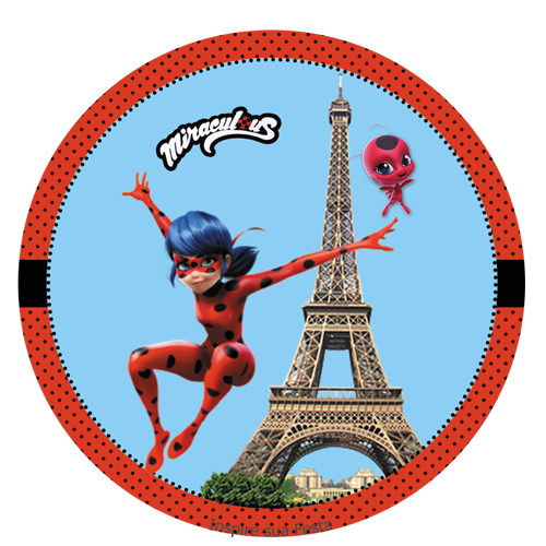 Miraculous As Aventuras de Ladybug adesivo redondo grátis png