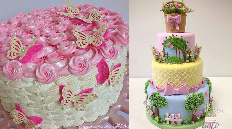 Mais de 20 ideias de bolos com o tema Jardim Encantado