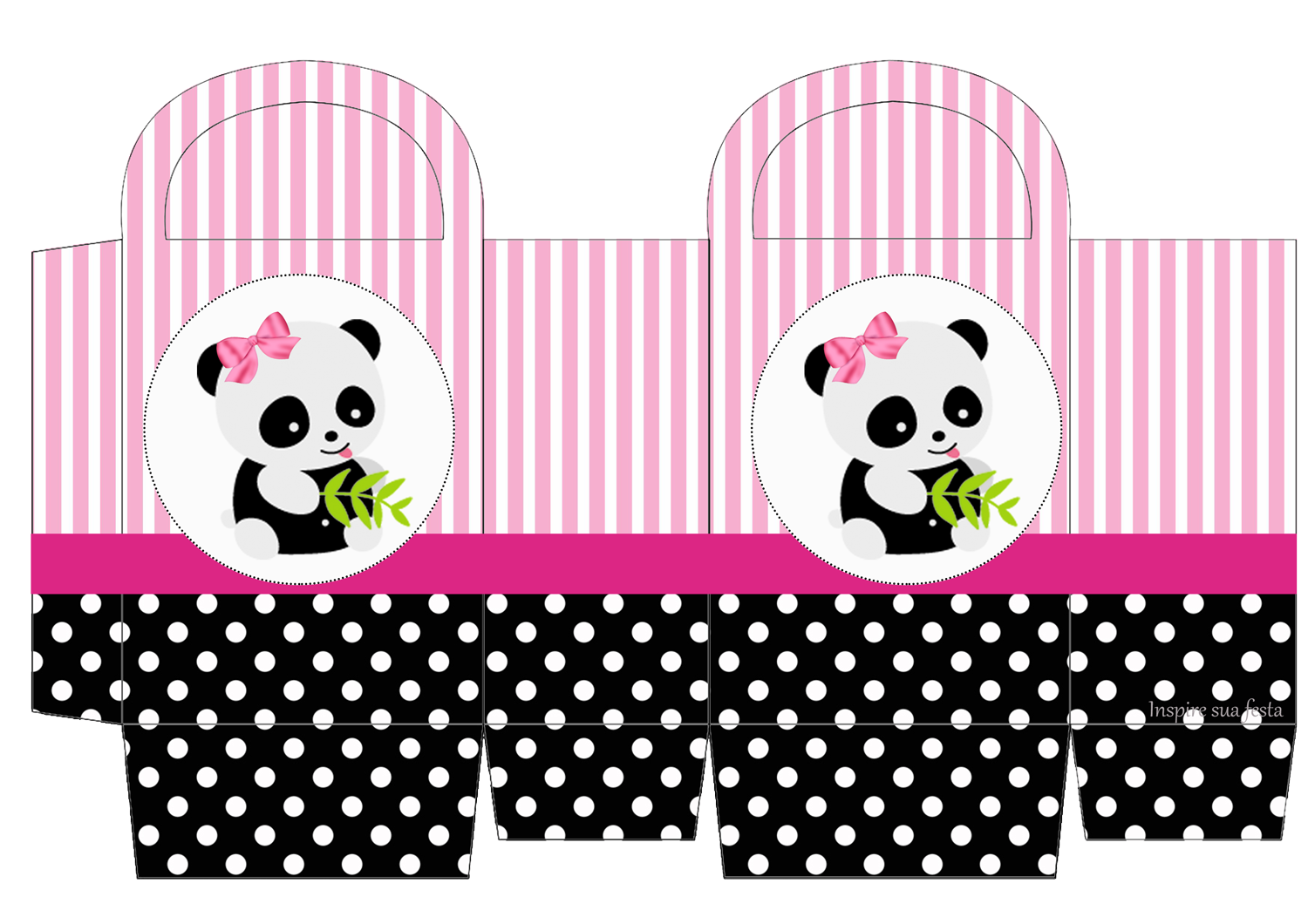 Kit Festa Panda para imprimir - OrigamiAmi - Arte para toda a festa