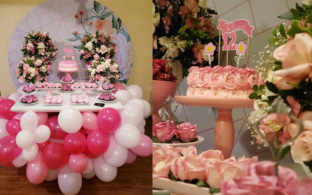 Festa para uma linda menina de 12 anos