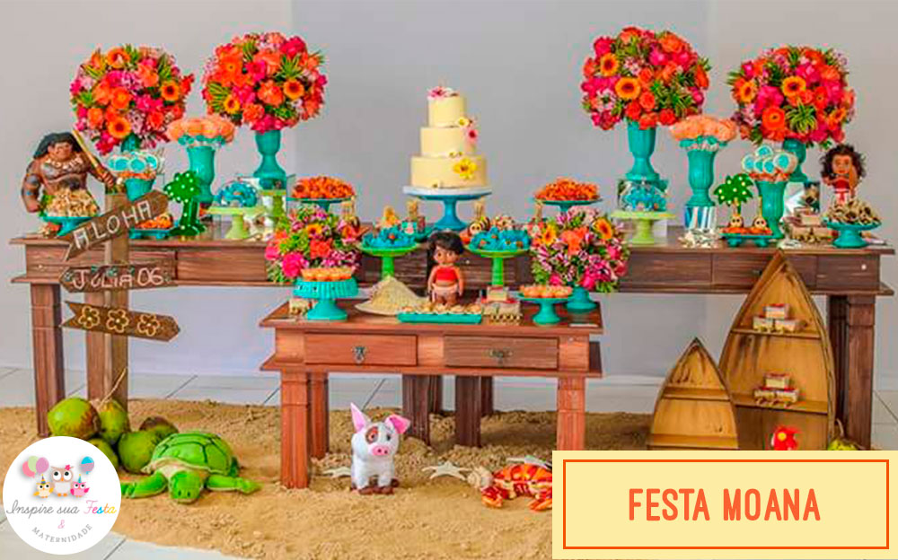 Kit Decoração De Festa Infantil Moana Baby Personalizado