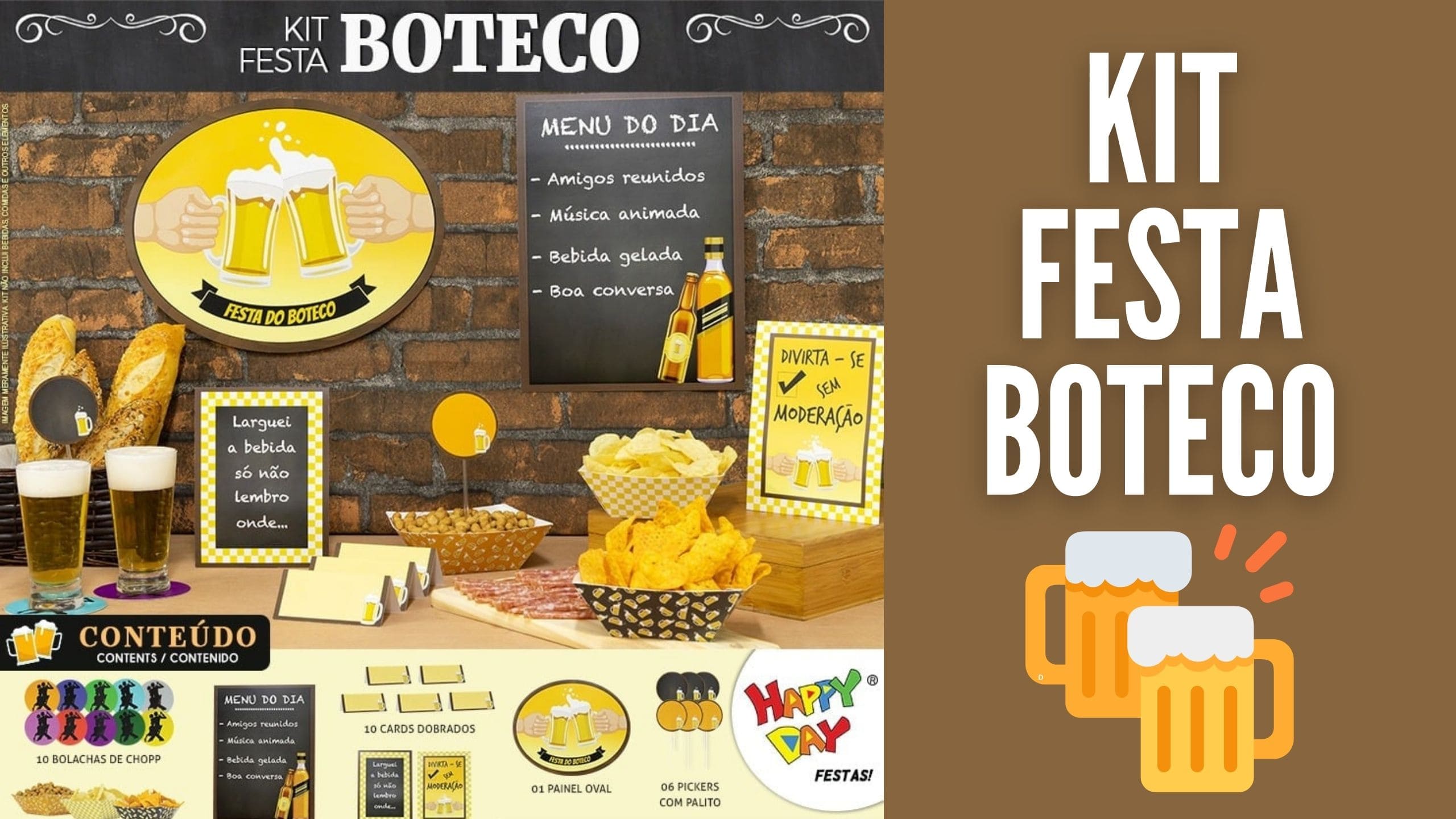 Kit festa do Boteco – Happy Day Balões