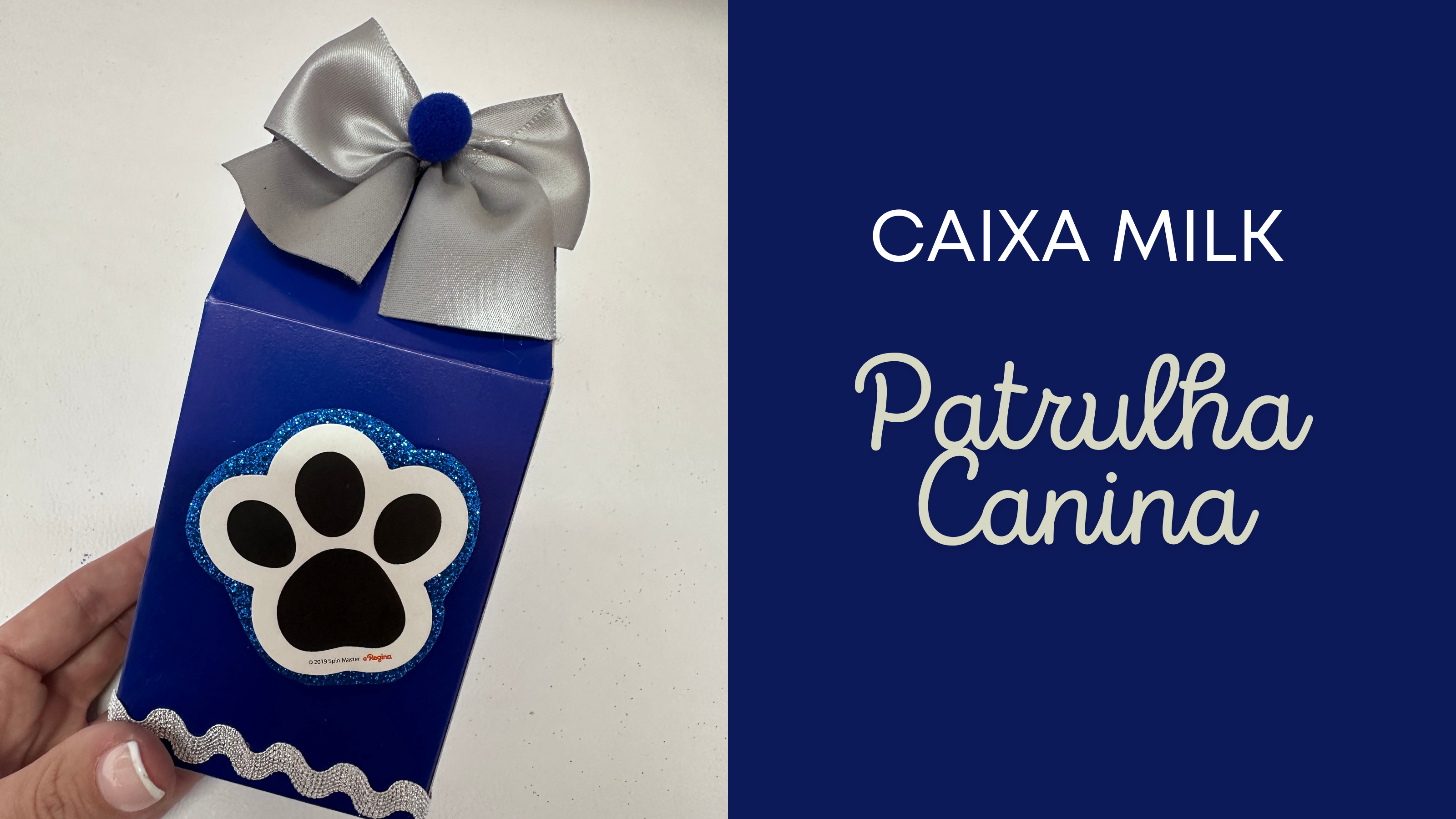 Caixa Milk Decorada para o Tema Patrulha Canina – Inspire sua Festa